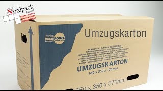 Umzugskarton  wwwnordpackde [upl. by Onateag]