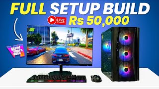 Rs 50000 Full Setup🔥Gaming PC Build in 2024 [upl. by Nosreip]