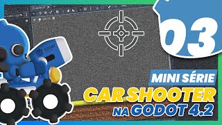 EP 03  Mini CURSO Godot 42  JOGO de CARRO  DEFESA  Mira Seguindo MOUSE [upl. by Rella]