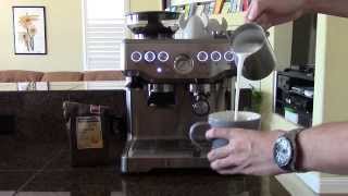 Latte on the Breville Barista Express [upl. by Nospmoht967]