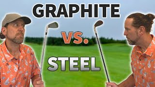 Graphite vs Steel Iron Shafts Face Off on the Golf Course [upl. by Llehcnom447]