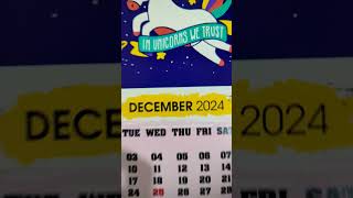 🦄 my 🦄 unicorn 🦄 calendar 🦄 for 🦄 2024🦄🦄🦄 song music lyrics art [upl. by Fachanan]