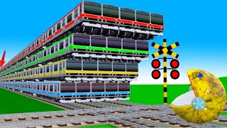 fumikiri 3d railroad crossing animation  踏切アニメ  railroad crossing  fumikiri train [upl. by Nnylrahc]