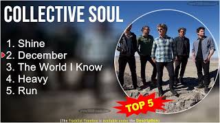 Collective Soul  TOP 5 GREATEST HITS  Shine December The World I Know Heavy [upl. by Odeen144]