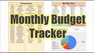 How to Create a Monthly Budget Tracker Track Income and Expenses [upl. by Ttevi]