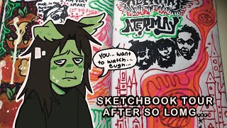 A very SICK sketchbook tour literally June 2022 March 2023 [upl. by Notsahc]