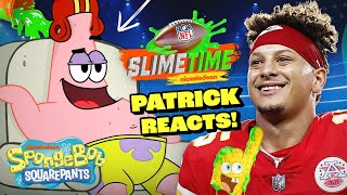 Patrick Reacts to a Football Game 🏈  NFL Slimetime  SpongeBob [upl. by Ariaec]