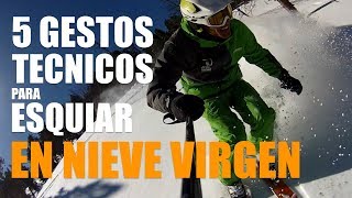 COMO ESQUIAR EN NIEVE VIRGEN  5 gestos tecnicos [upl. by Atal791]