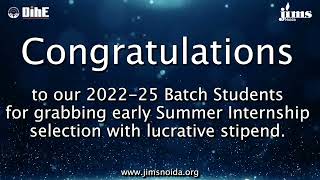 Congratulations To our BBA  BCOM Students For Getting Summer Internship DIHEJIMS NOIDA [upl. by Ellebanna]