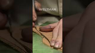 Leather Sole Cutting and Skiving For Goodyear Welt leathershoes handmade craftsmanship asmr [upl. by Milewski685]