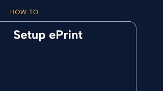 ePrint Setup [upl. by Leitao642]