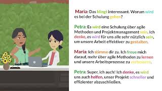 Gespräch im BüroDialoge Deutsch lernen [upl. by Oeram873]