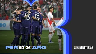 Resumen  Perú 0  2 Argentina  Eliminatorias Sudamericanas para el Mundial 2026 [upl. by Yblehs]