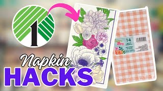 GENIUS 🤯 New DIY Crafts using Dollar Tree NAPKINS [upl. by Ydoow956]