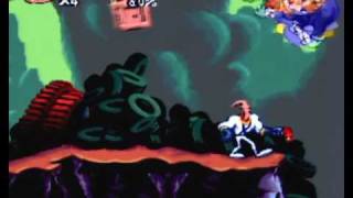 Earthworm Jim  SNES Gameplay [upl. by Ahsatam226]