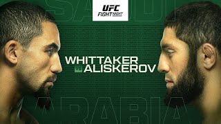 UFC SAUDI ARABIA LIVE WHITTAKER VS ALISKEROV LIVESTREAM amp FULL FIGHT NIGHT COMPANION [upl. by Eiduj]