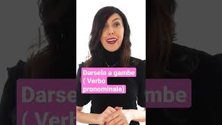 Italian pronominal verbs DARSELA A GAMBE ENG amp SPA Translation [upl. by Olshausen307]