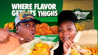 THIGH STOP  WINGSTOP NEW CHICKEN THIGH REVIEW AND MUKBANG [upl. by Annirac]