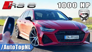 1000HP AUDI RS6 C8 MTM 354KMH REVIEW on AUTOBAHN NO SPEED LIMIT by AutoTopNL [upl. by Swayder]