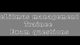 eLitmus management trainee exam pattern 2022 [upl. by Kalvin]