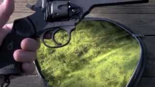 Shooting the Webley Mk IV38 Revolvermov [upl. by Natsreik]