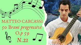 MATTEO CARCASSI  50 brani progressivi op 59  n21 [upl. by Goodson480]