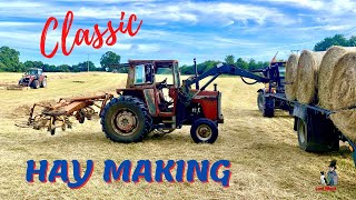 HAY MAKING WITH CLASSIC TRACTORS [upl. by Rennob549]