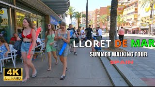 LLoret De Mar Beach Costa Brava Spain 4k [upl. by Sang]