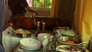 10072023 HOW TO COOK WHOLE ROASTED PIG asmrfood roastedpork philippines birthdaycelebration [upl. by Brufsky]