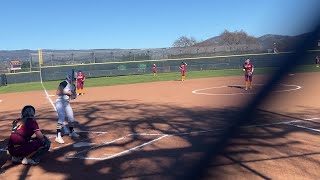 Video Vintage pitcher Angie Rubalcava strikes out visiting Napa Highs Ella Johnson on March 15 [upl. by Juxon]