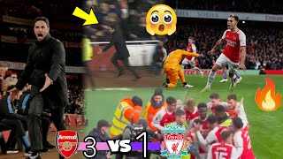 🤣Mikel ArtetaArsenal Fans amp Bench Crazy Reaction To Saka Martinelli amp Trossard Goal Vs Liverpool [upl. by Aihselef]