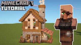 Minecraft  Weaponsmiths House Tutorial Villager Houses [upl. by Earal]