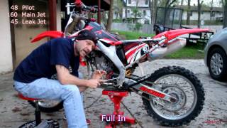 Keihin Carb Tuning Pt 2 2007 CRF250X [upl. by Bobine231]