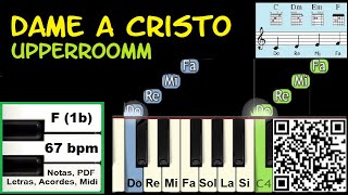 DAME A CRISTO  Give me Jesus  Upperroom Piano Tutorial Facil Partitura Acordes Pista [upl. by Phalan675]