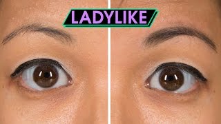 Women Try Airbrush Eyebrows • Ladylike [upl. by Crisey]