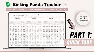 Sinking Funds Spreadsheet Savings Planner and Tracker How to Save Money Google Sheets Spreadsheet [upl. by Theresa]