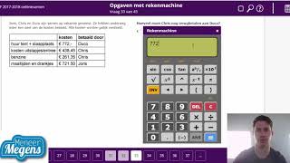 Examentraining Rekenen 3F 1718 Deel 6 vraag 31 tm 35 [upl. by Nahtannoj]