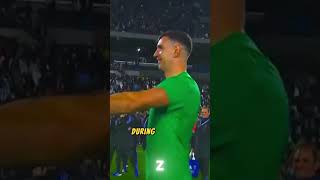 Emiliano Martínezs Iconic Celebration Strikes Again shorts football celebration [upl. by Ellerrad708]