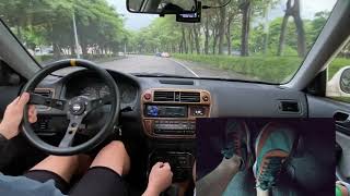 POV Manual Car Driving in Traffic  Pedal Cam [upl. by Valoniah207]