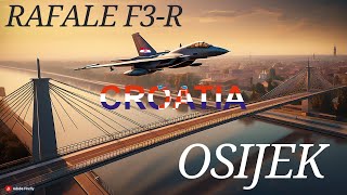 Let Rafalea iznad Osijeka  Dassault Rafale F3R flight above Osijek [upl. by Thurber]