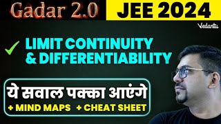 Limit Continuity amp Differentiability Class 12 JEE PYQs  JEE 2024 Maths New Syllabus  Harsh Sir [upl. by Davidson]