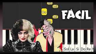 CRUELLA DE VIL  PIANO FÁCIL CON NOTAS [upl. by Elokin]