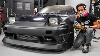 S13 Front Bumper And Widebody Install [upl. by Aruol]