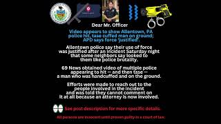 Allentown PA police hit tase cuffed man on ground APD says force justified shorts viral fyp [upl. by Carboni]