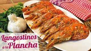 LANGOSTINOS A LA PLANCHA CON AJO Y PEREJIL 🦐 [upl. by Yank]