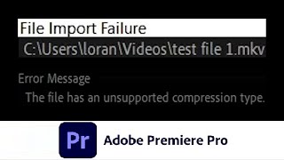 FIX The file has an unsupported compression type  Adobe Premiere Pro 2024 File import failure [upl. by Zoie]