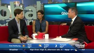 Missy Peregrym and Gregory Smith on the Global Calgary morning show [upl. by Hameean]