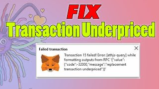 Fix “replacement transaction underpriced” on Opensea amp Metamask [upl. by Karyl]