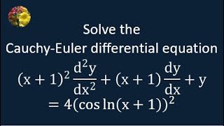 CauchyEuler differential equation [upl. by Ahsinert]