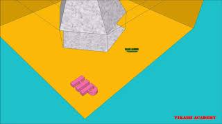 Orthographic projection of Pentagon pyramid through animation [upl. by Idnew]